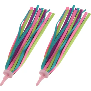 Ledong Shop A Renkli Stil 2 Adet Bisiklet Direksiyon Flama Renkli Püskül Çocuklar Için Hediye Kız Erkek Süsü Bisiklet Dekor Şerit Püskül Kız Çocuklar Için Hediye (Yurt Dışından)