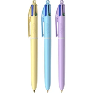4 Colours Pastel 4 Renkli 3'lü Tükenmez Kalem Seti Pastel
