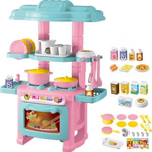 Mom Chooses Baby Favorite AL18045 Çocuk Kız Playset Oyuncak Seti Mini Plastik Oyun Tencere Tavalar Su Isıtıcısı Soba Mutfak Soba Gıda-Rastgele Renk (Yurt Dışından)