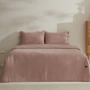 Karaca Home Elie Tek Kişilik Yatak Örtüsü Seti Pudra