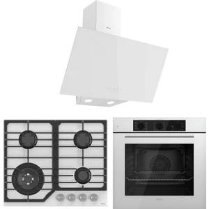 Flowart Nt Asimetrik Seriisi 3'lü Beyaz Ankastre Set ( QBL62CB-NT026-D078 )