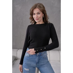 Irmak Kerekli Kadın Bisiklet Yaka Kolu Çıtçıtlı Triko Kazak 1060