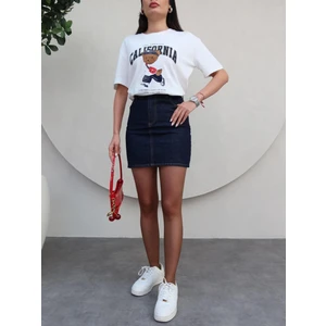 Esra Helvacı Mini Denim Etek