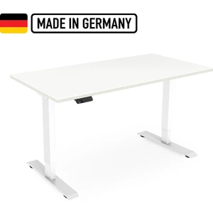 Updo Çift Motorlu Elektrikli Yükseklik Ayarlı Masa - 25MM Tabla - Beyaz Ayak