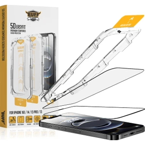 Buff  Apple iPhone 16E/14/13 Pro/13 5d Glass Easyfit 2 Adet Ekran Koruyucu