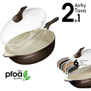 Prosteam 6 Katmanlı Granit Tava 26 cm - Airfrey Yanmaz Yapışmaz Tava