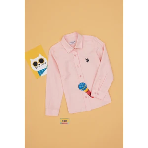 U.s. Polo Assn. Kız Çocuk Açık Pembe Gömlek Basic 50306588-VR078