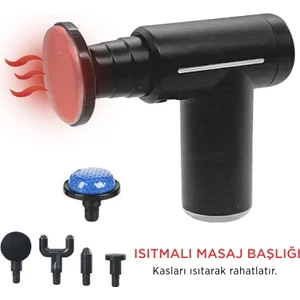 Sıcak ve Soğuk Terapili Masaj Tabancası - Şarjlı Masaj Cihazı - Sporcu Masaj Aleti