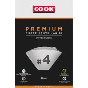 Premium Filtre Kahve Kağıdı - Ebat 4 - 80 Adet