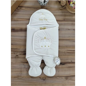 Baby King Lanswel Erkek Bebek Ayaklı Kundak Ekru