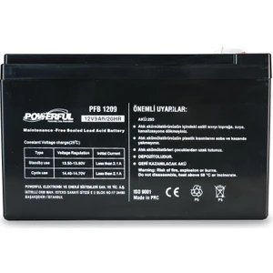 PFB-1209 12V 9AH 20HR Bakımsız Kuru Tip Akü