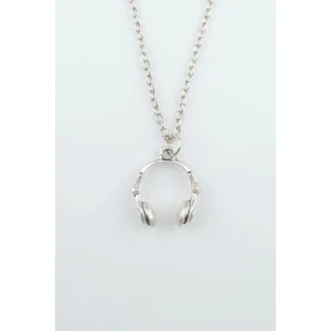 Kulaklık Gümüş Kaplama Düz Zincir Kolye