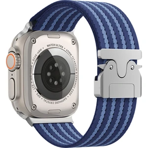 Apple Watch Ultra 2 49MM Naylon Kumaş Dokulu Hasır Örgülü Metal Tokalı Kordon