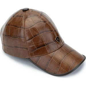 Tamer Tanca Erkek  Deri Taba Beyzbol Şapka 524 1128 Spk Y25 Taba Kroko