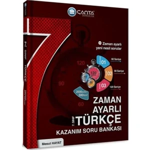Çanta Yayınları 7. Sınıf Türkçe Zaman Ayarlı Kazanım Soru Bankası 2022 Baskı