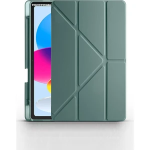TEKNETSTORE Apple iPad (A16) 11. Nesil 2025 11 Inç Kılıf Kalem Bölmeli Trifolding Standlı Uyku Modlu Silikon Kapak