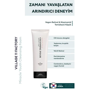 Village 11 Factory Miracle Youth Cleansing Foam - Vegan Retinol & Niasinamid Temizleyici Köpük 100 Ml