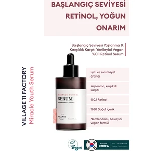 Village 11 Factory Miracle Youth Serum - Vegan %0.1 Retinol & Niasinamid Serum 50 Ml
