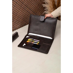 Dk Leather Kahverengi Pu Deri Laptop Macbook Laptop Organizeri 13, 13.3, 13.6 Inch M1 M2 M3 Laptop Pro Air Organizer Kılıf Evrak Çantası
