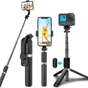 Lıve-K8 Tripod / Selfie Çubuğu 130 cm Bluetooth Kumandalı 360° Döndürülebilir Başlık