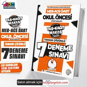 Meb-Ags Okul Öncesi Öabt Taş Kağıt Makas Serisi Tamamı Çözümlü 7 Deneme Sınavı