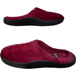 Bordo Çiçek Desenli Ev Içi Günlük Terlik