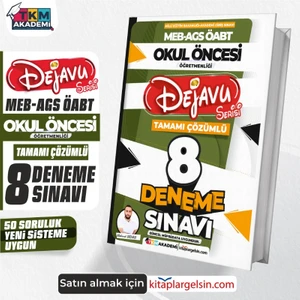 Meb-Ags Okul Öncesi Öabt Dejavu Serisi Tamamı Çözümlü 8 Deneme Sınavı