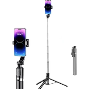 R1S 2in1 Çok Amaçlı Bluetooth Kumandalı 170CM Tripod + Selfie Çubuğu