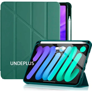 Apple iPad Mini 7 Mini 6 Kılıf Kalem Bölmeli Trifolding Case 2021-2024