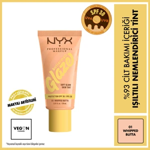 NYX Professional Makeup Buttermelt Glaze Işıltılı Nemlendirici Tint - 01 Whipped Butta