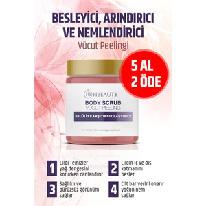 Ücut Peelingi Besleyici Arındırıcı Nemlendirici Body Scrub - Selülit Karşıtı ve Sıkılaştırıcı