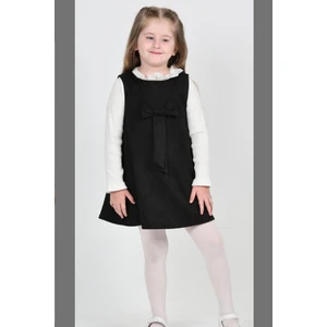 Kız Çocuk Süet Kumaş 2'li Elbise (Elbise+Bady BLUZ)12177