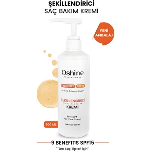 Oshine Professional Perfect 9 Şekillendirici Saç Bakım Kremi, Bukle Belirginleştirici Saç Bakım Kremi, 500 ml