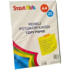 Smart Kids A4 Renkli Fotokopi Kağıdı 5 Renk 100 Lü