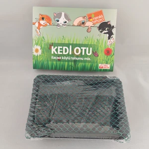 Big Trend Store Kedi Otu Kit (Kedi Çimi Set) - Toprak, Saksı, Koruyucu File ve Tohum Seti