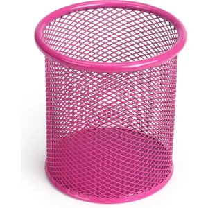 Metal Perfore Silindir Kalemlik Pembe
