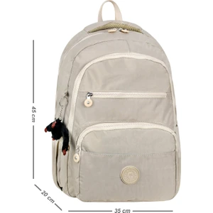 Niss Store Unisex Maymuncuk Hediyeli Suya Dayanıklı Krinkıl Günlük Sırt Çantası ve Okul Çantası