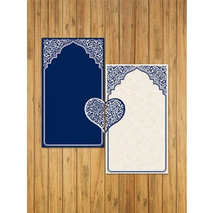 Kalpli Çift Seccadesi Çeyizlik Dekoratif Dijital Baskılı Kaymaz Taban Namazlık 70 x 120