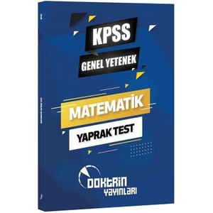 Doktrin Yayınları KPSS Matematik Yaprak Test