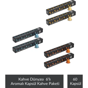 Kahve Dünyası 6'lı Aromalı Kapsül Kahve Seti