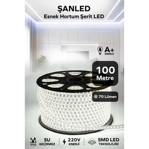 Hortum Esnek Şerit LED  Beyaz Işık + 220V FIŞ/1,2,3,4,5,10,15,20,25,50,100 Metre