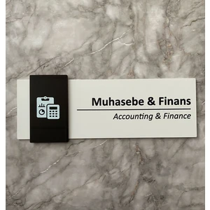 Basic Pearl Black Seri Muhasebe&finans Yönlendirme Levhası