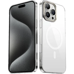 Apple iPhone 16 Pro Max Uyumlu Kılıf Magsafe Şarj Özellikli Şeffaf Cam Arka Yüzey Vendas G-Glass Kapak