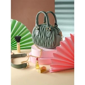 Şık Desenli Yumuşak Çapraz Kadın El ve Omuz Çantası Mint