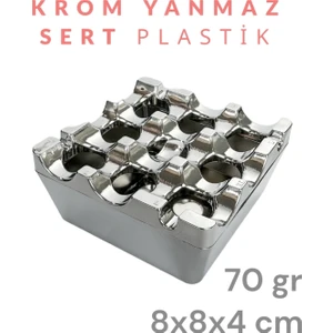 Krom Yanmaz Sert Plastik Izgara Küllük