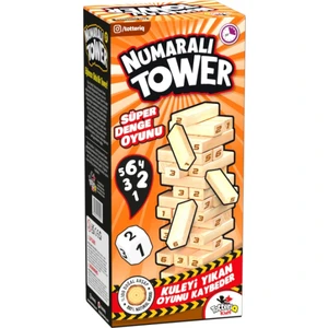 Numaralı Jenga Denge Oyunu Numaralı Tower Büyük Boy 54 Parça