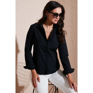 Pamuklu Slim Fit Klasik Yaka Gömlek Bayan Gömlek 6777423