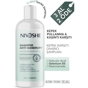 Dermatit & Anti Dandruff Tuzsuz Şampuan Eğzama Şampuanı Pullanmmaa KaşıntıGiderici KepekKarşıtı Şampuan 400 ML