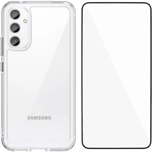 Wanlonfeng Mf Serisi Samsung Galaxy A34 5g Kılıf Tpu + Temperli Cam Filmi ile Akrilik Şeffaf Telefon Kapağı (Yurt Dışından)