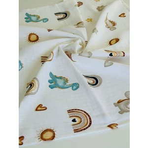 Ft Baby Collection Pamuk Müslin Bebek Battaniyesi  Müslın Örtü 80  x  90 Cm